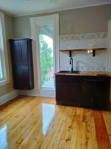 a view of a livingroom with a fireplace
