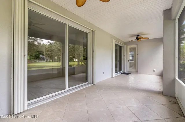 a view of a glass door with a door