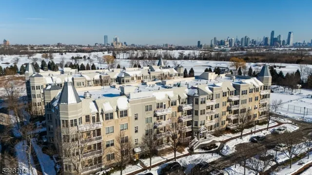 a front view of a multi story building