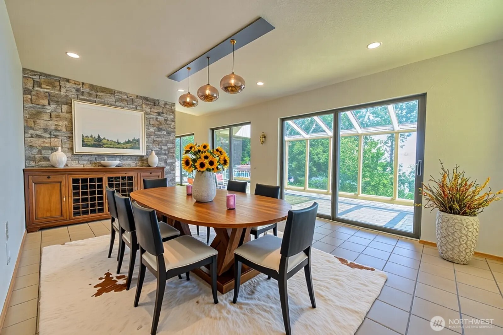 241 Gustavson Road Quilcene, WA 98376 - Photo 14 of 38 a view of a dining room with furniture window and outside view