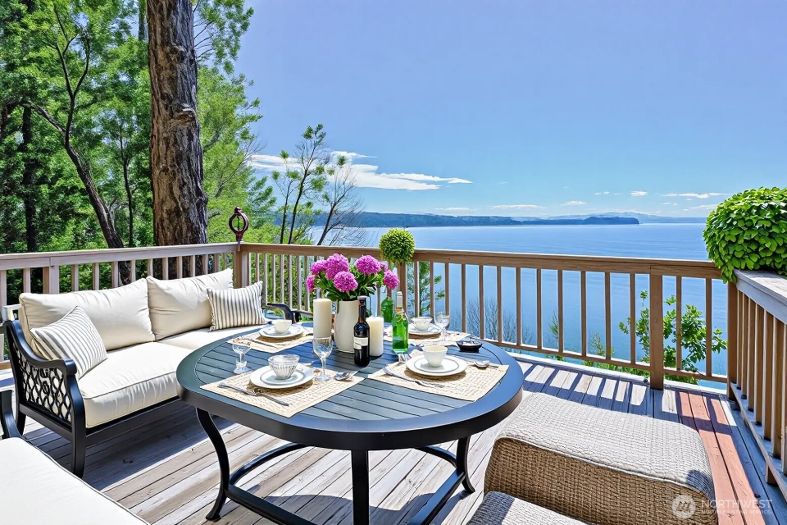 241 Gustavson Road Quilcene, WA 98376 - Photo 3 of 38 a view of a tables and chairs in patio
