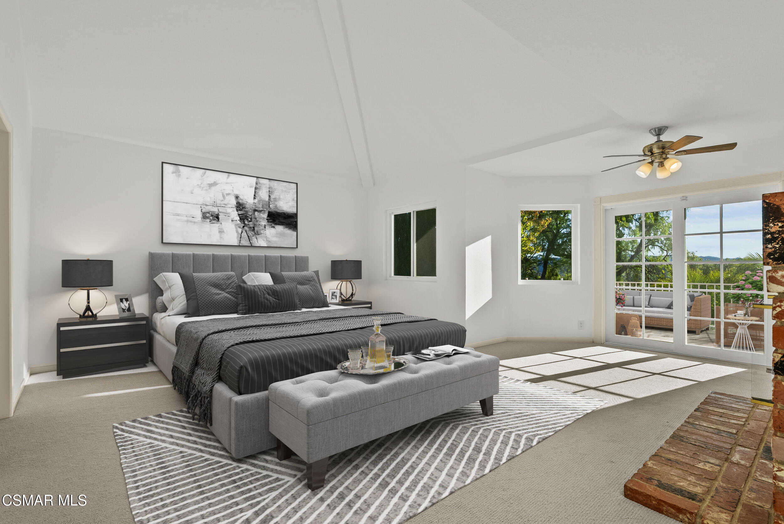 5206 Seneca Place Simi Valley, CA 93063 - Photo 63 of 92 a spacious bedroom with a bed a couch and large window