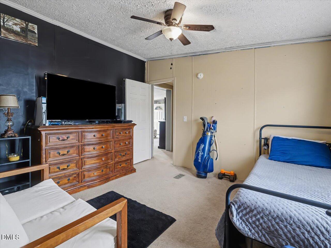 523 County Line Road Manson, NC 27553 - Photo 33 of 70 a bedroom with furniture and a flat screen tv