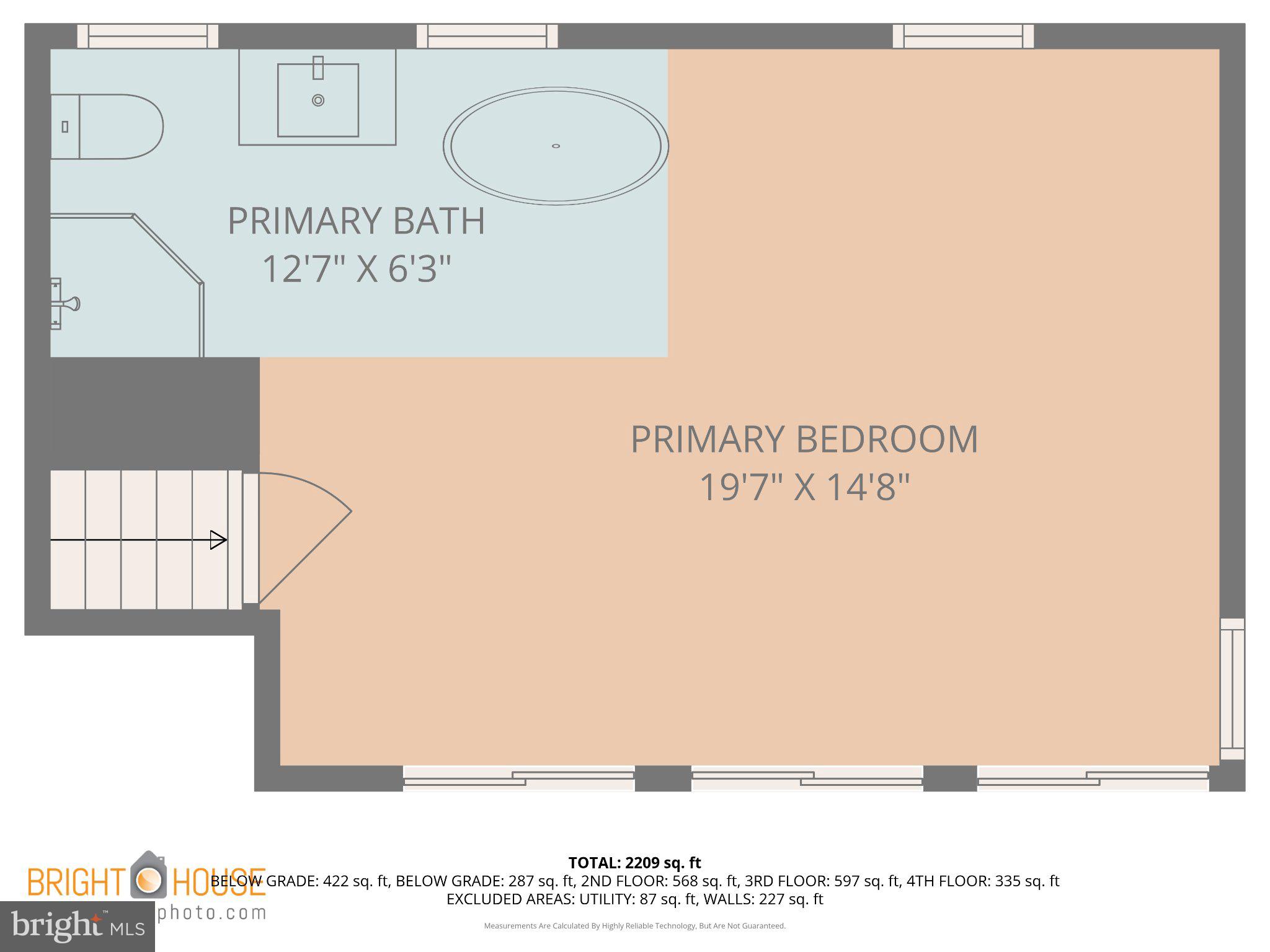1617 Church Road Glenside, PA 19038 - Photo 38 of 39 Spacious primary suite layout design.
