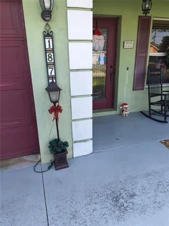a view of an entryway with a room