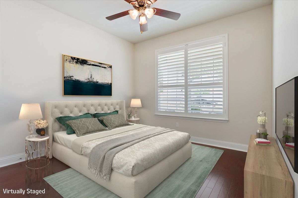 905 Mount Locke Court Georgetown, TX 78633 - Photo 25 of 36 a bedroom with a bed and a window