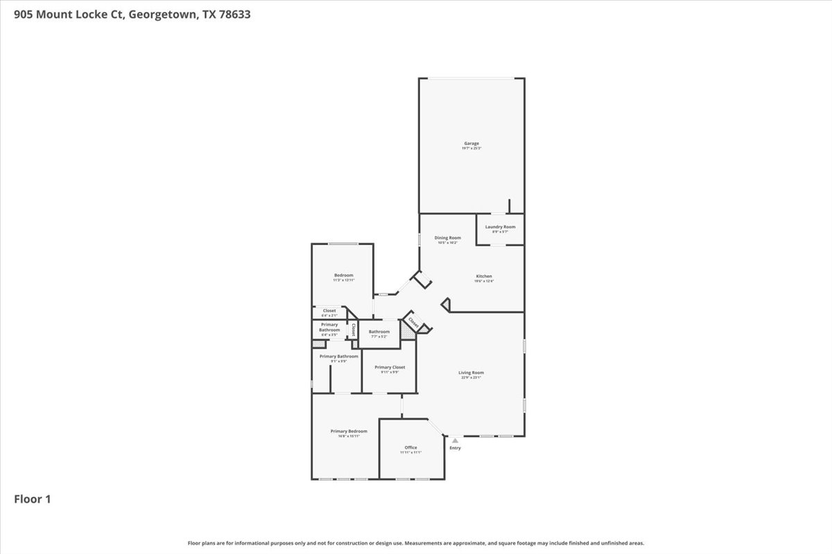 905 Mount Locke Court Georgetown, TX 78633 - Photo 36 of 36 a picture of floor plan