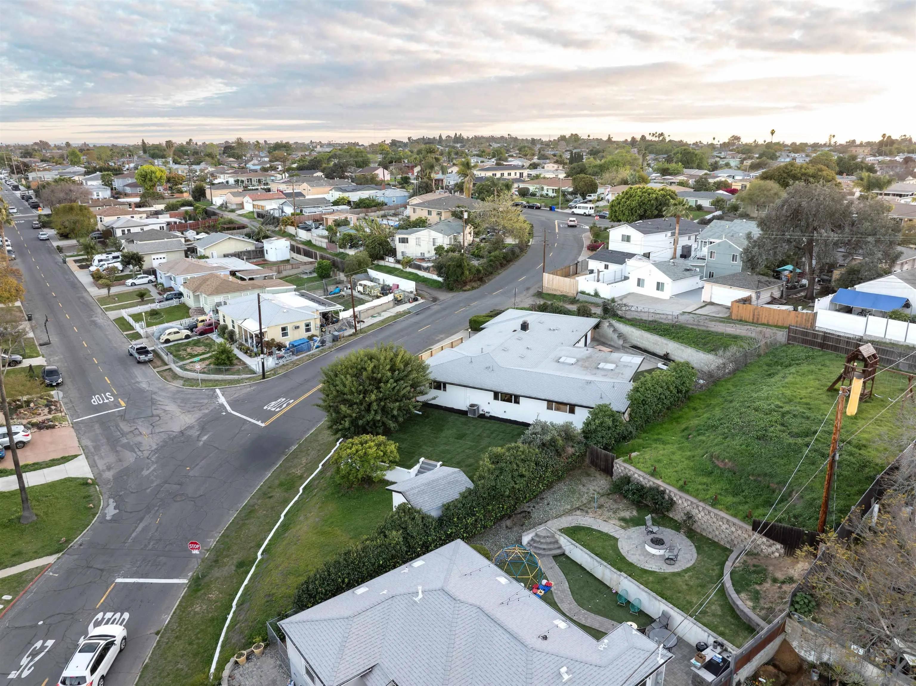 4112 Lois Street La Mesa, CA 91941 - Photo 38 of 39 an aerial view of a city with lots of residential buildings