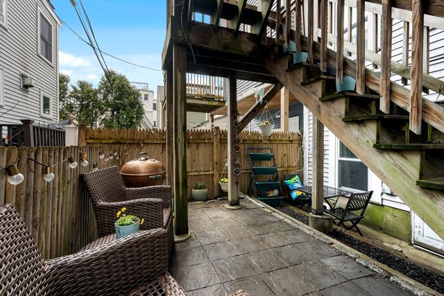 a view of outdoor seating space