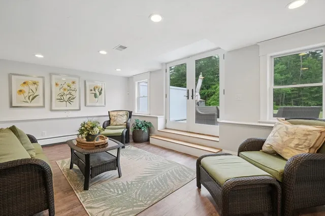 a house view with a garden space