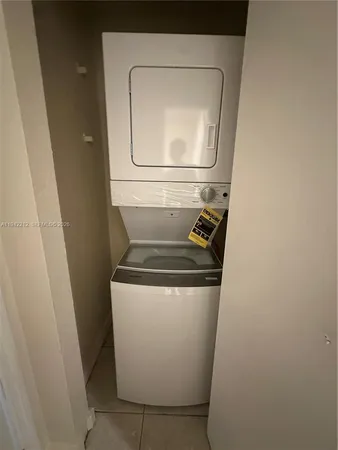 a close up view of washer and dryer