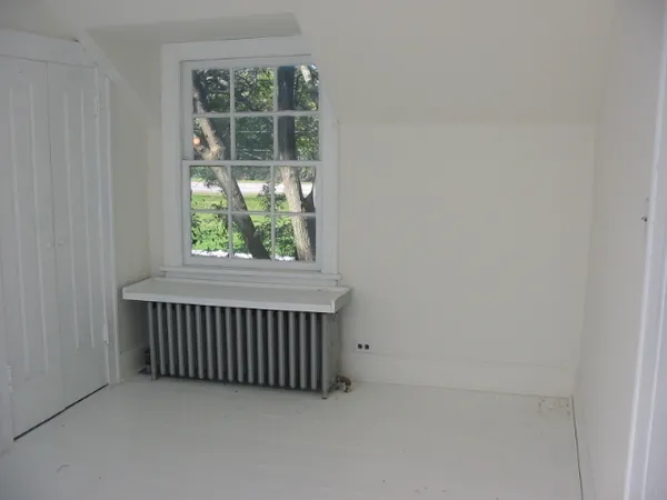 an empty room with a window