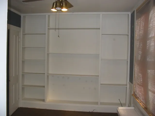 a close view of closet