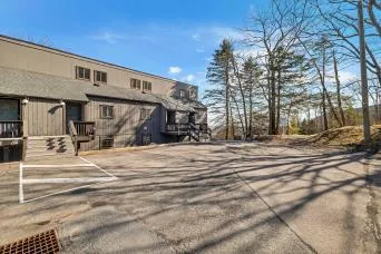 a front view of a building