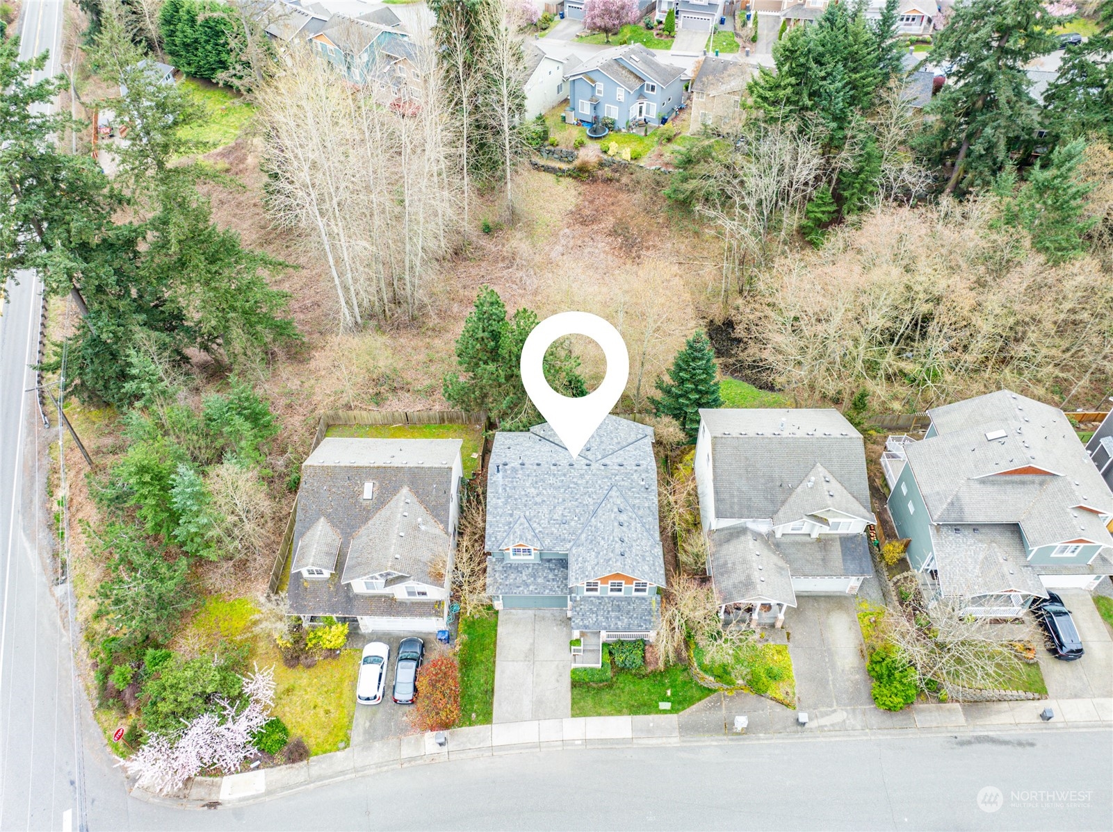 210 202nd Street Southeast Bothell, WA 98012 - Photo 32 of 33 an aerial view of a house with yard swimming pool and outdoor seating