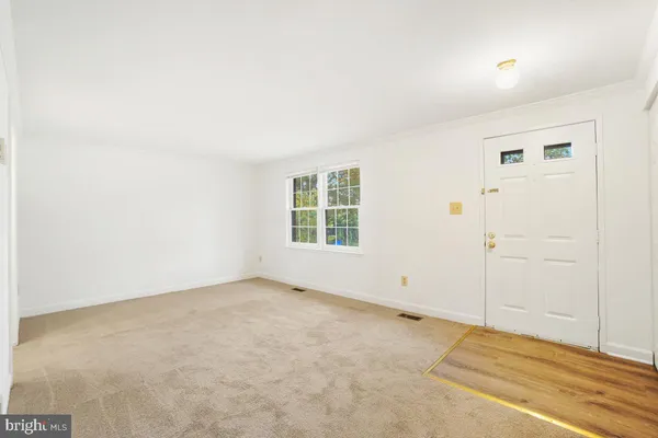 an empty room with a window