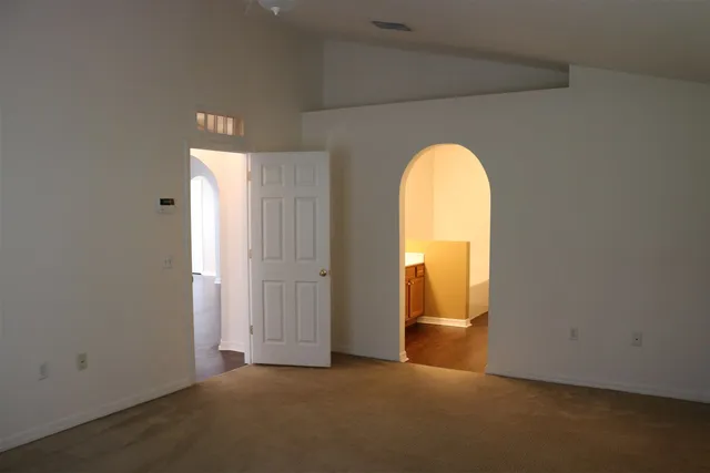 an empty room with a window