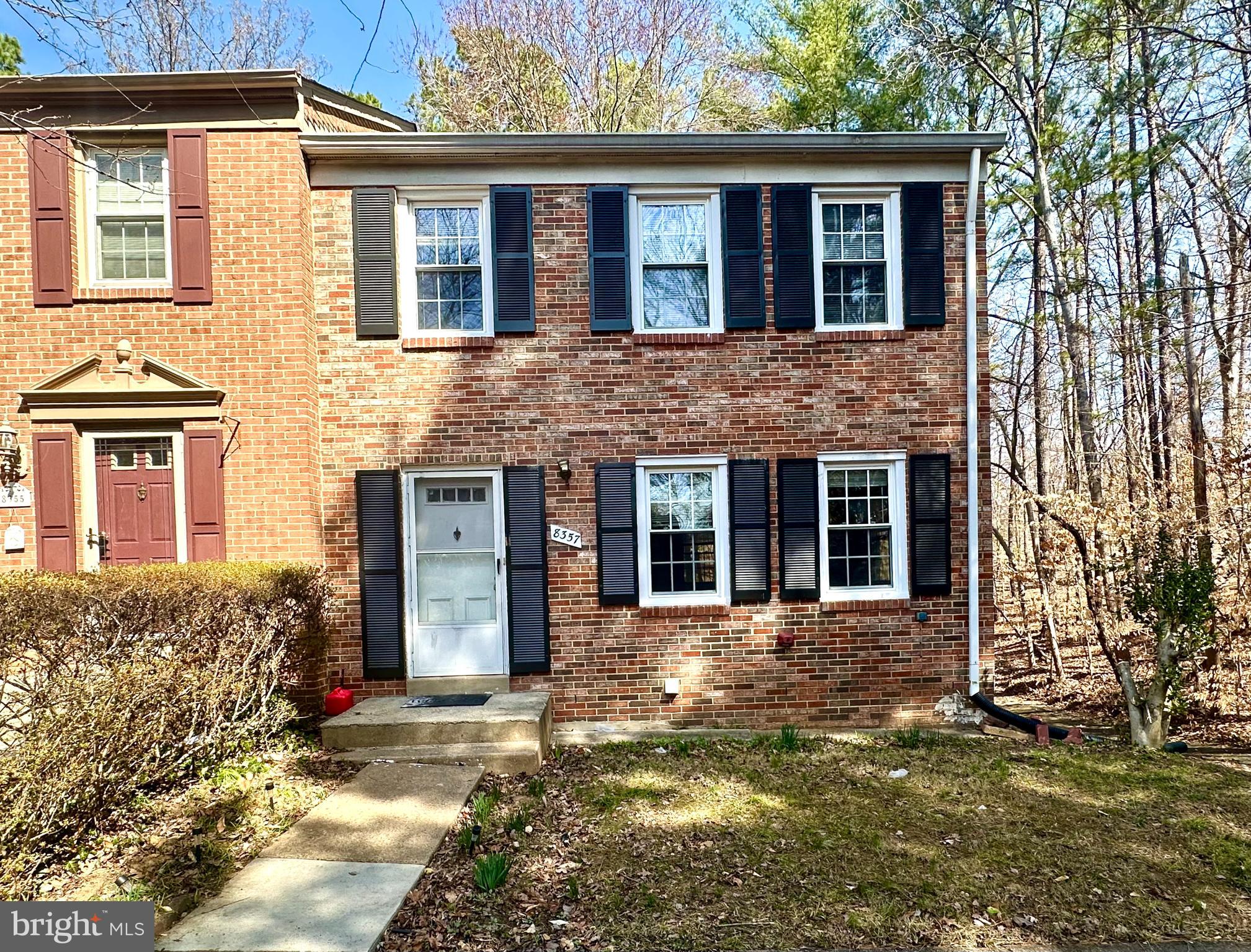 End unit brick front townhouse