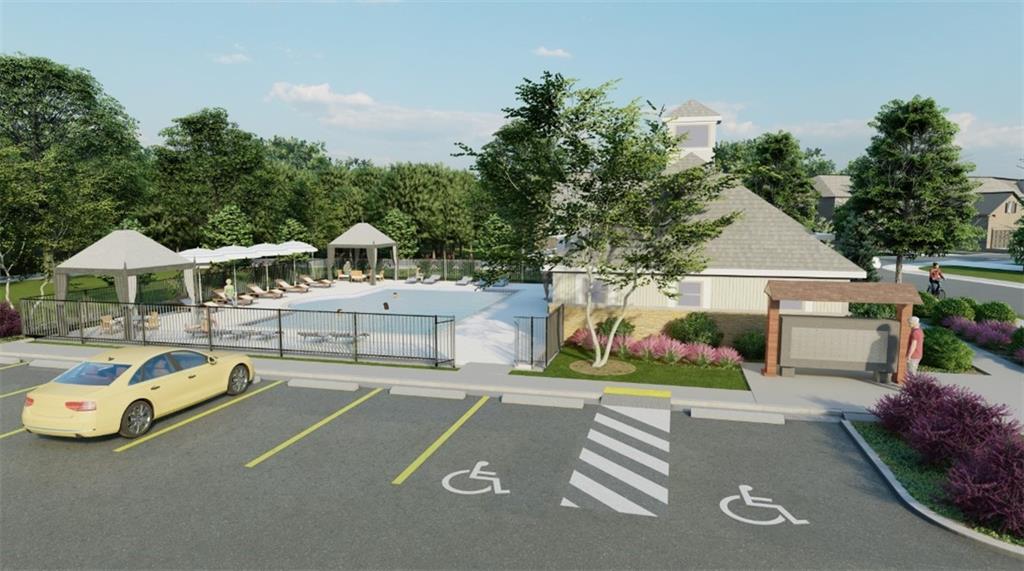 3195 Eastham Run Drive Dacula, GA 30019 - Photo 34 of 35 a roof deck with table and chairs potted plants