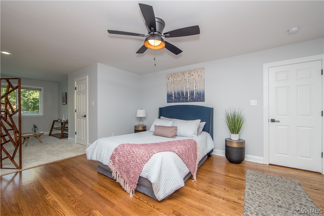 4213 Brook Road Richmond, VA 23227 - Photo 22 of 49 a bed room with a bed and a ceiling fan