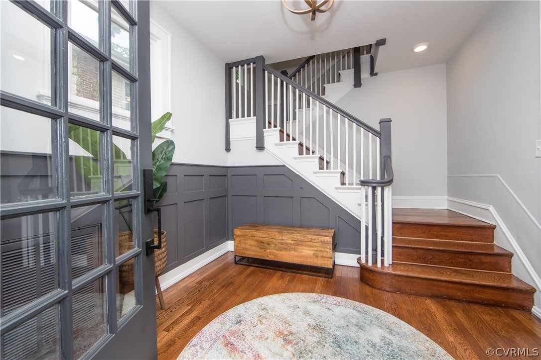 4213 Brook Road Richmond, VA 23227 - Photo 3 of 49 a view of entryway and hall with wooden floor
