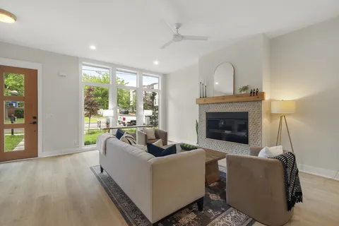 a view of a balcony on the outside space