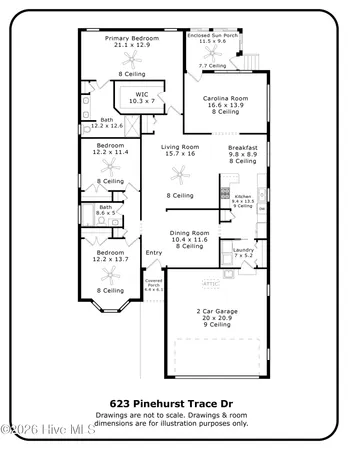 $460,000 | 623 Pinehurst Trace Drive, Pinehurst, NC 28374
