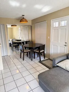 a view of a livingroom with furniture