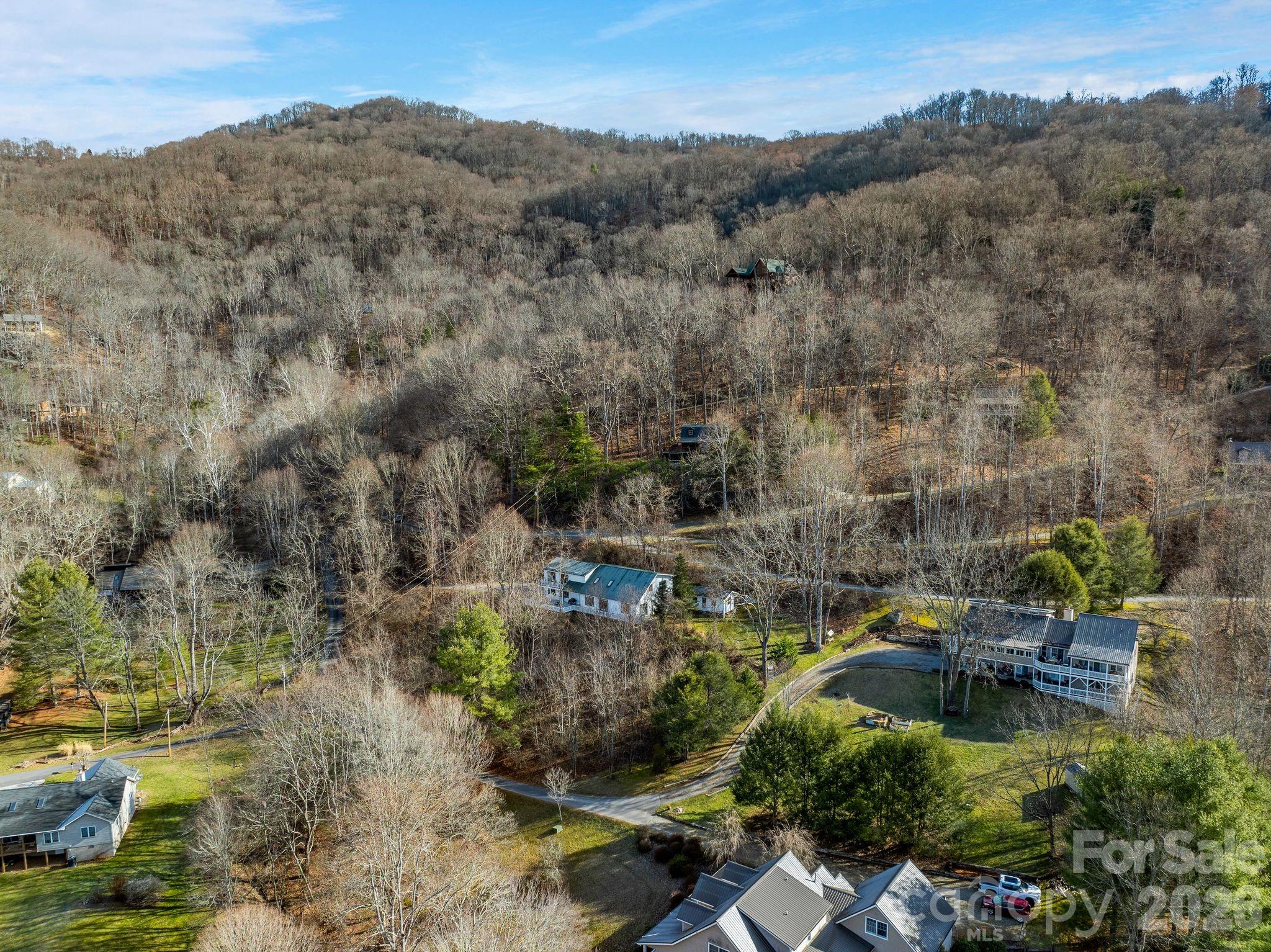 53 Hackberry Lane Waynesville, NC 28785 - Photo 36 of 40 an aerial view of a houses with a yard