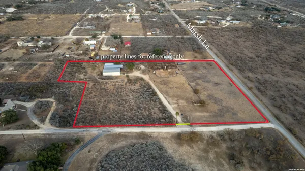 an aerial view of a houses