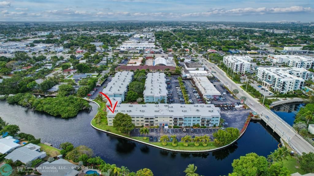 3004 Northeast 5th Terrace, Unit 208C Wilton Manors, FL 33334 - Photo 56 of 63 an aerial view of a house with outdoor space