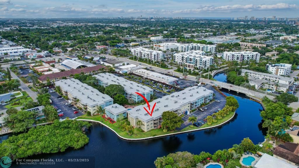 3004 Northeast 5th Terrace, Unit 208C Wilton Manors, FL 33334 - Photo 57 of 63 an aerial view of a house