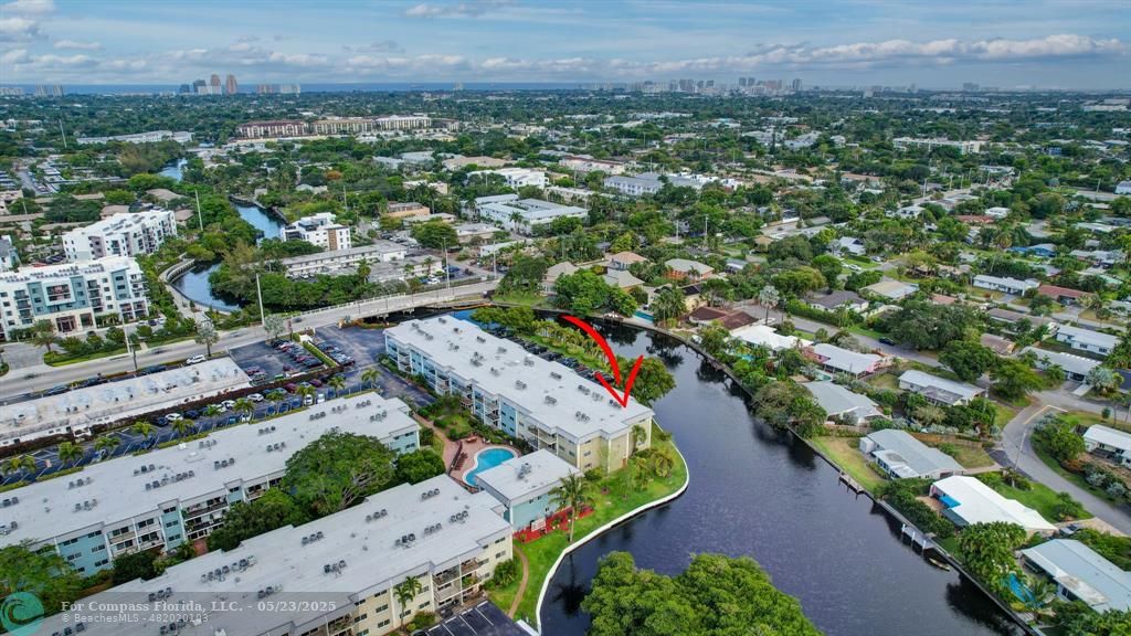 3004 Northeast 5th Terrace, Unit 208C Wilton Manors, FL 33334 - Photo 59 of 63 an aerial view of a city