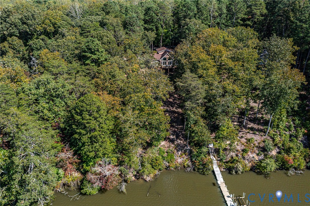 578 High Point Trail Heathsville, VA 22473 - Photo 42 of 50 an aerial view of residential house with outdoor space and trees all around