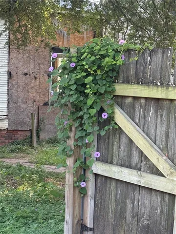 a view of a brick wall