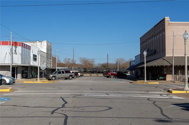 a car parked in front of a building