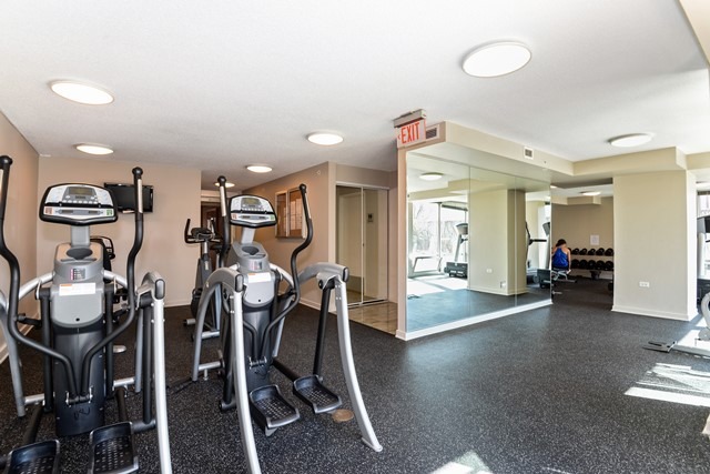 800 Elgin Road, Unit 1210 Evanston, IL 60201 - Photo 15 of 15 a view of a room with gym equipment