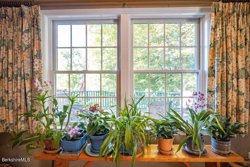 39 Pixley Road Monterey, MA 01230 - Photo 11 of 31 a vase of flowers sitting on a table with a potted plant