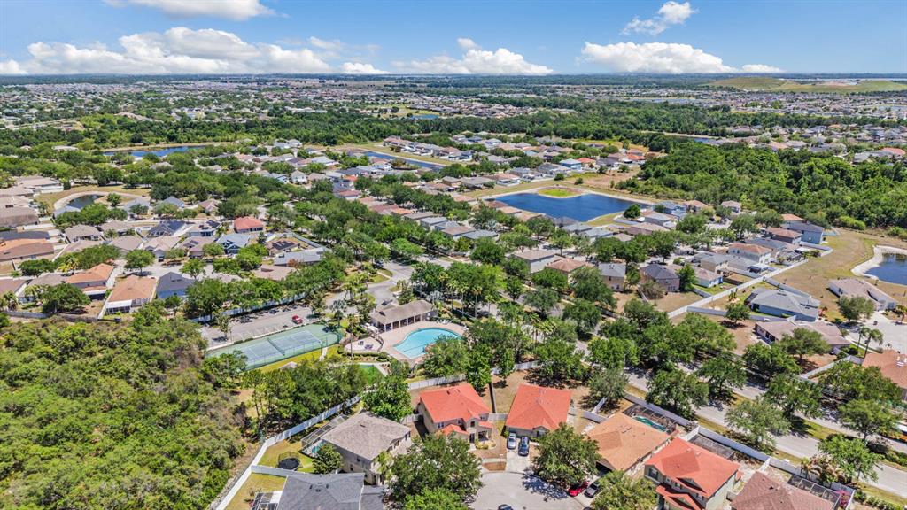 10945 Subtle Trail Drive Riverview, FL 33579 - Photo 41 of 51 an aerial view of residential houses with outdoor space and trees