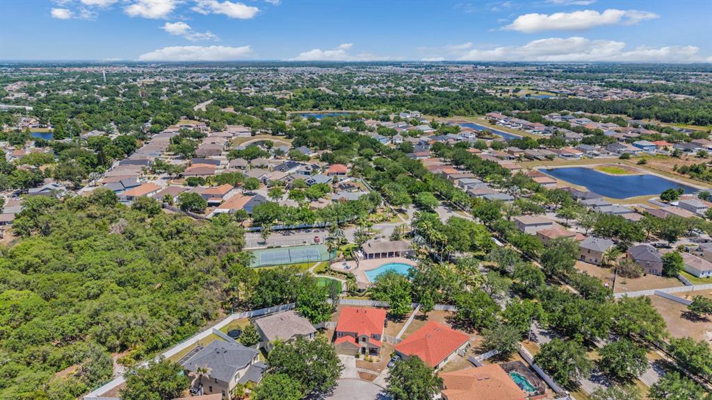 10945 Subtle Trail Drive Riverview, FL 33579 - Photo 42 of 51 an aerial view of residential houses with outdoor space and trees