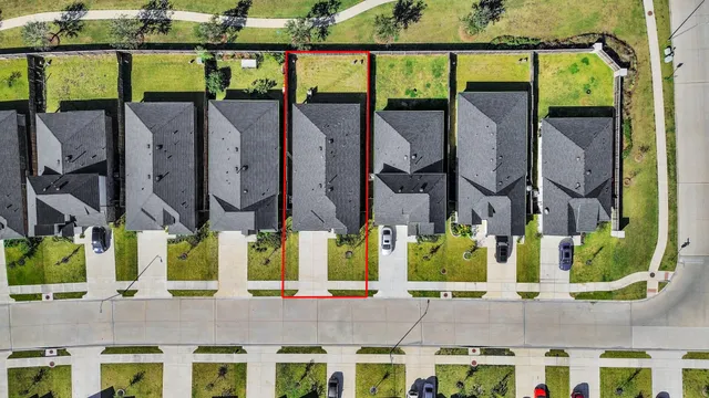 an aerial view of multiple house