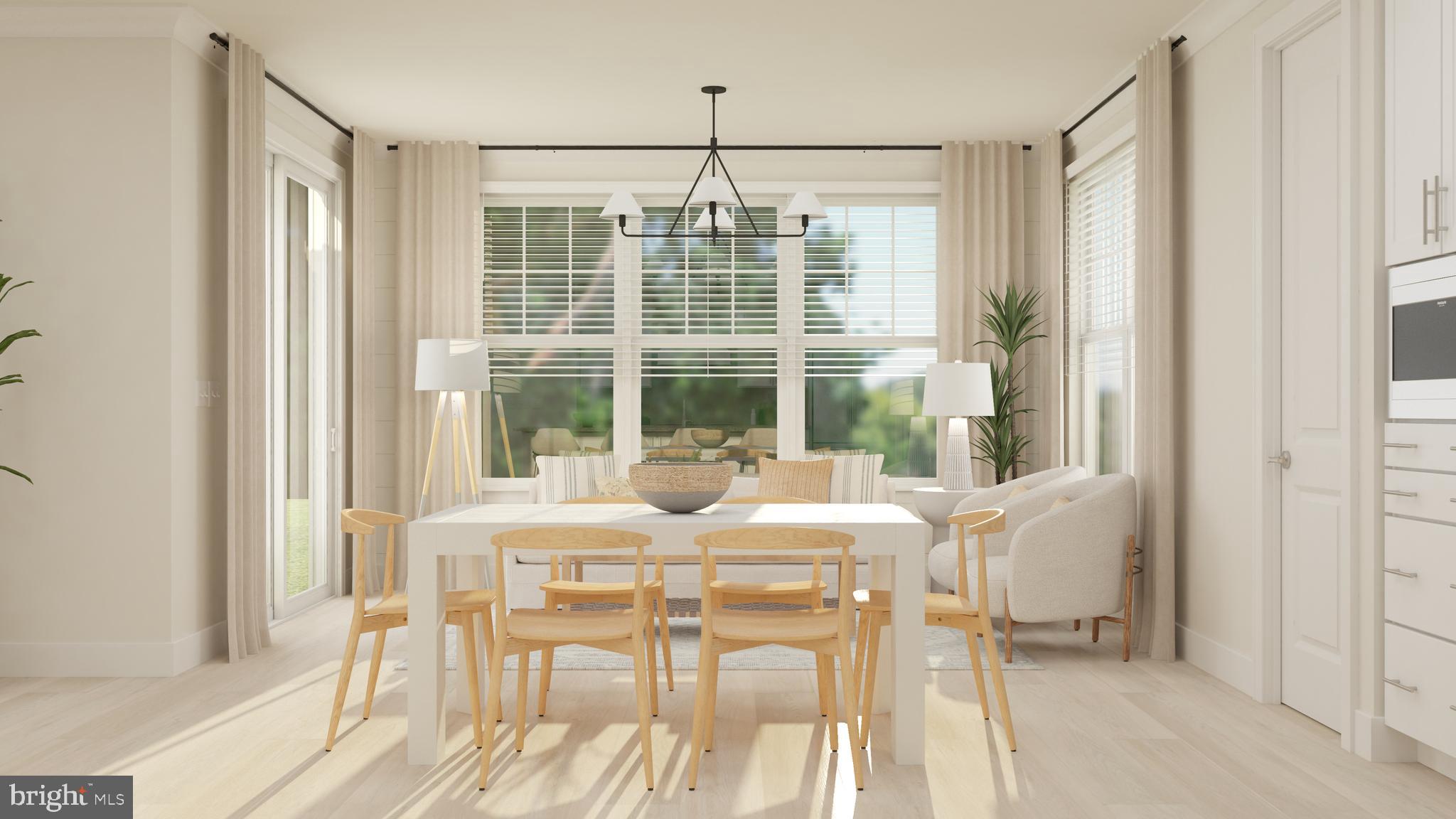 19015 Meadow Sun Way Boyds, MD 20841 - Photo 16 of 44 a view of a dining room with furniture large windows and wooden floor