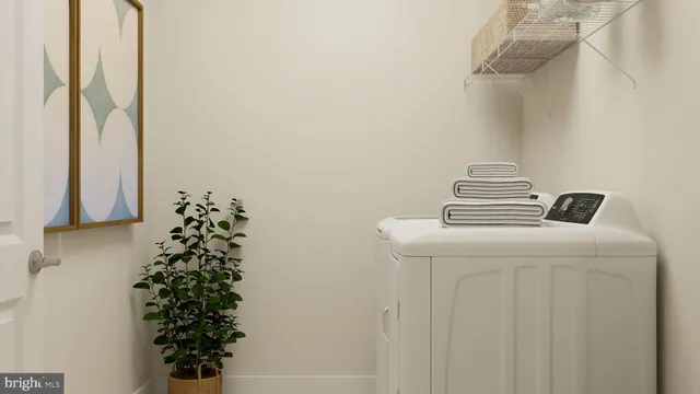 a utility room with a window