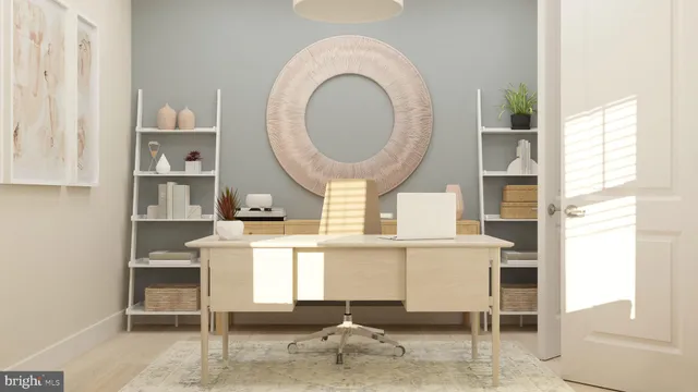 a living room with a table chairs and a window