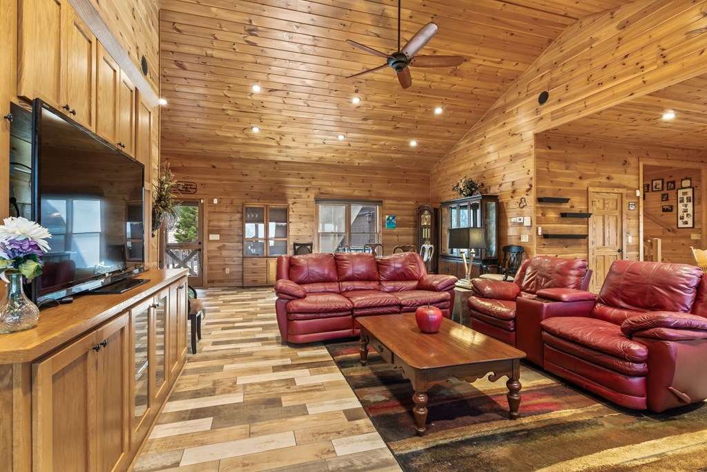 45 Turning Lay Road Morganton, GA 30560 - Photo 14 of 48 a outdoor living space with patio furniture and a fireplace