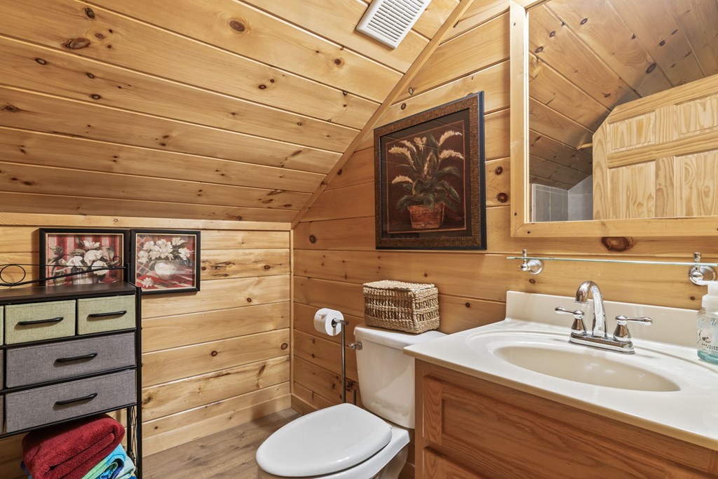 45 Turning Lay Road Morganton, GA 30560 - Photo 34 of 48 a bathroom with a toilet sink and mirror