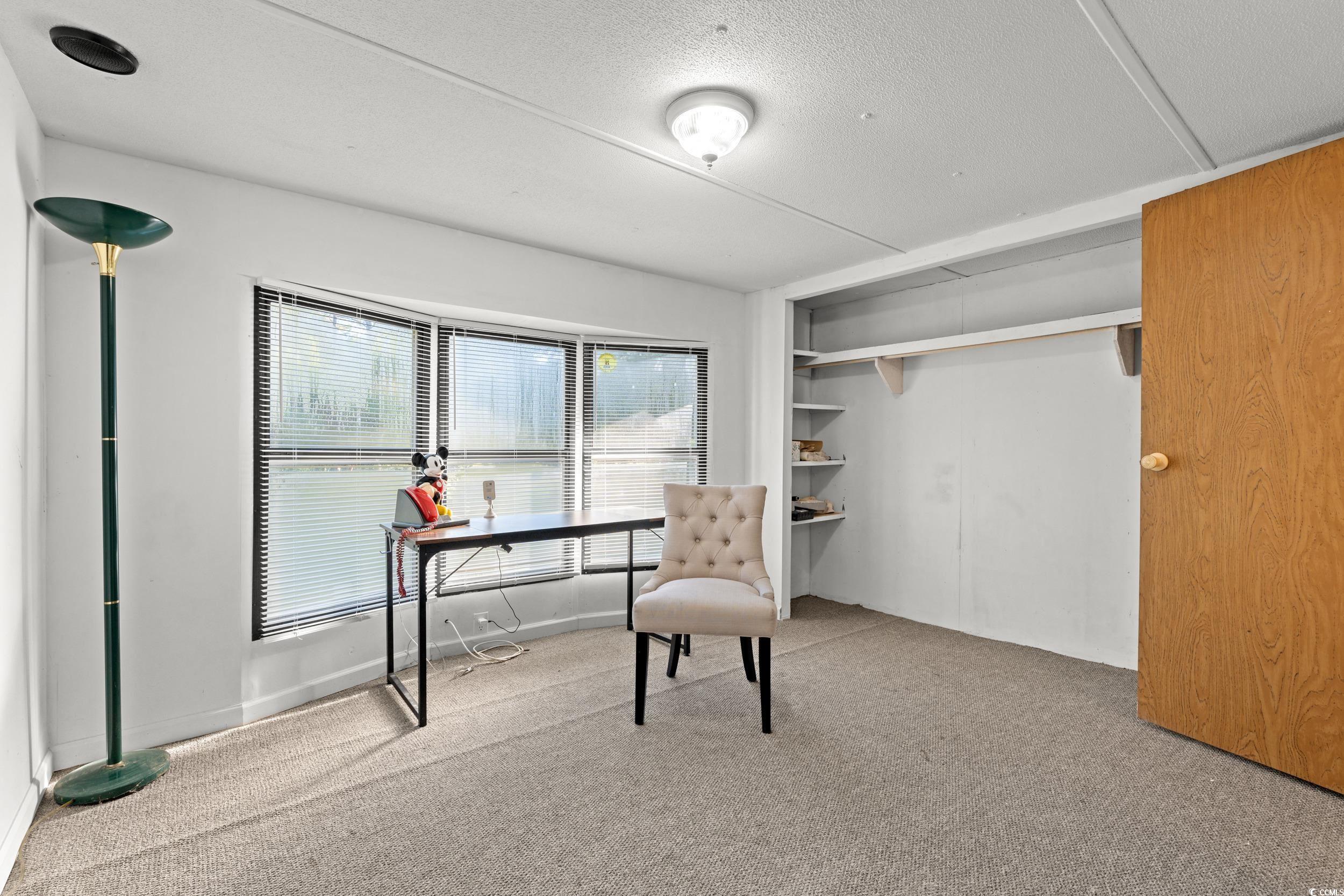 149 William Street Loris, SC 29569 - Photo 23 of 40 Office area featuring light carpet and a textured ceiling