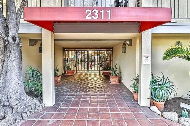 a view of a entryway door front of house