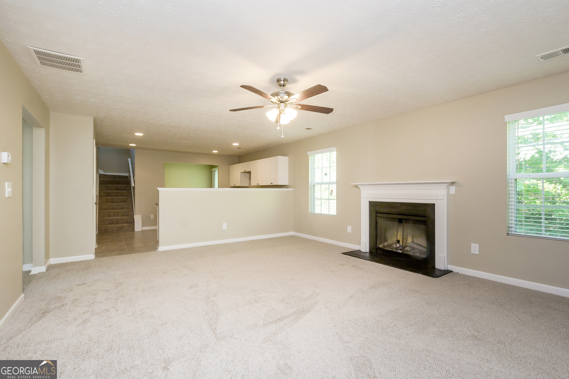 7287 Walton Hill Fairburn, GA 30213 - Photo 3 of 15 an empty room with windows and fireplace