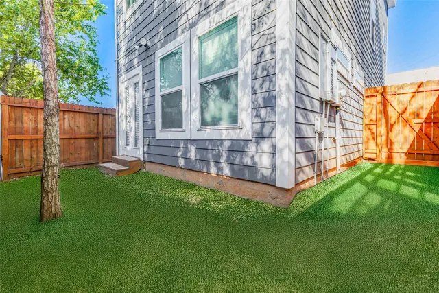 a backyard of a house